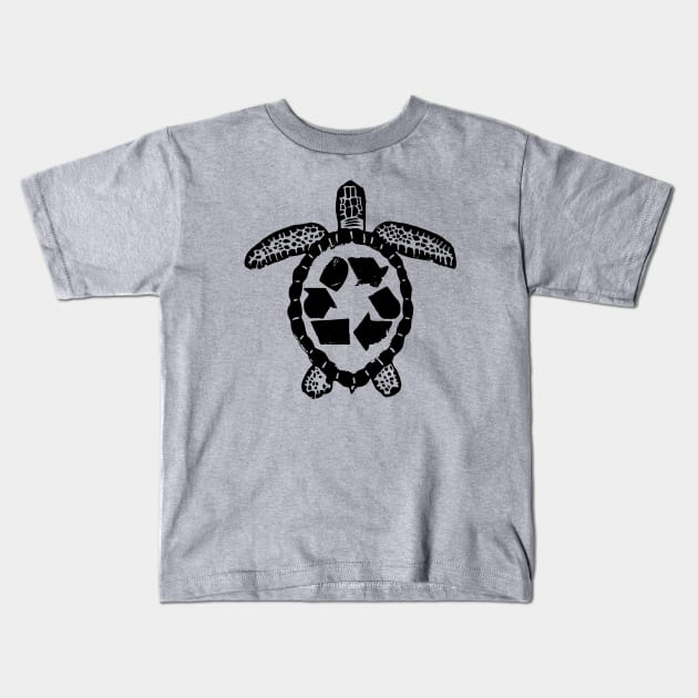 Recycle Sea Turtle Kids T-Shirt by LaForma